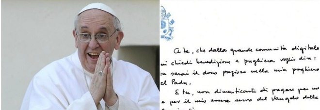 Papa Francesco manda una benedizione digitale, su twiter e istagram